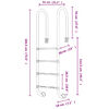 vidaXL Σκάλα Πισίνας 54 x 38 x 184,5 εκ. από Ανοξείδωτο Ατσάλι 304
