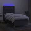 vidaXL &Kappa;&rho;&epsilon;&beta;ά&tau;&iota; Boxspring &mu;&epsilon; &Sigma;&tau;&rho;ώ&mu;&alpha; & LED &Sigma;&kappa;.&Gamma;&kappa;&rho;&iota; 90x190 &epsilon;&kappa;. &Upsilon;&phi;&alpha;&sigma;&mu;ά&tau;&iota;&nu;&omicron;