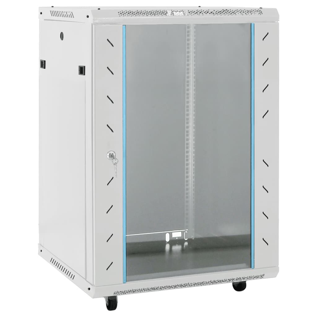 vidaXL Καμπίνα Δικτύου 15U 19" IP20 Γκρι 53x40x80 εκ.