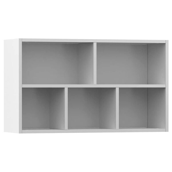 vidaXL Ραφιέρα / Βιβλιοθήκη Λευκή 50 x 25 x 80 εκ. από Επεξ. Ξύλο