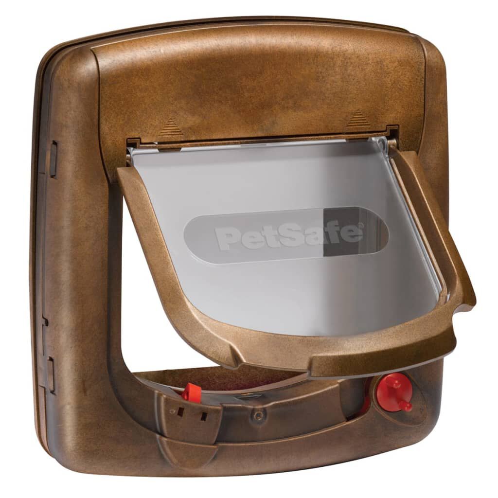PetSafe Πορτάκι Γάτας Deluxe 420 Μαγνητικό 4 Κατευθύνσεων Καφέ