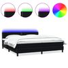 vidaXL &Kappa;&rho;&epsilon;&beta;ά&tau;&iota; Boxspring &mu;&epsilon; &Sigma;&tau;&rho;ώ&mu;&alpha; & LED &Mu;&alpha;ύ&rho;&omicron; 200x220 cm &Beta;&epsilon;&lambda;&omicron;ύ&delta;&iota;&nu;&omicron;
