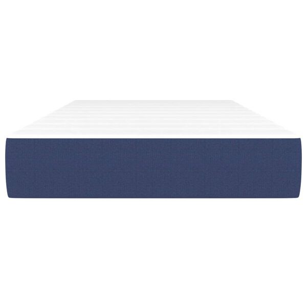 vidaXL Στρώμα με Pocket Springs Μπλε 90x200x20 εκ. Υφασμάτινο