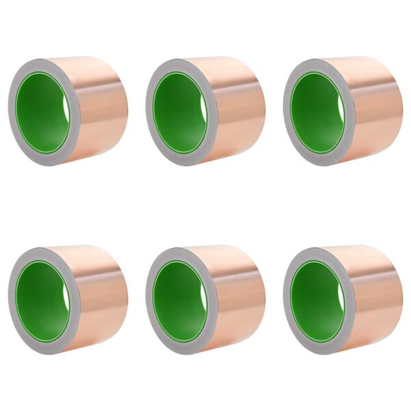 vidaXL Χαλκοταινία 6 pcs Χάλκινο 2000 x 5 εκ