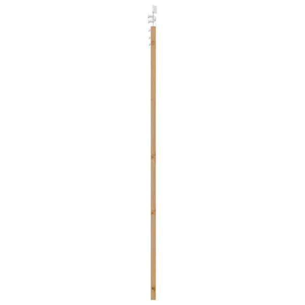 vidaXL Σετ Συρόμενης Πόρτας Φυσικό και λευκό 93 x 202 cm