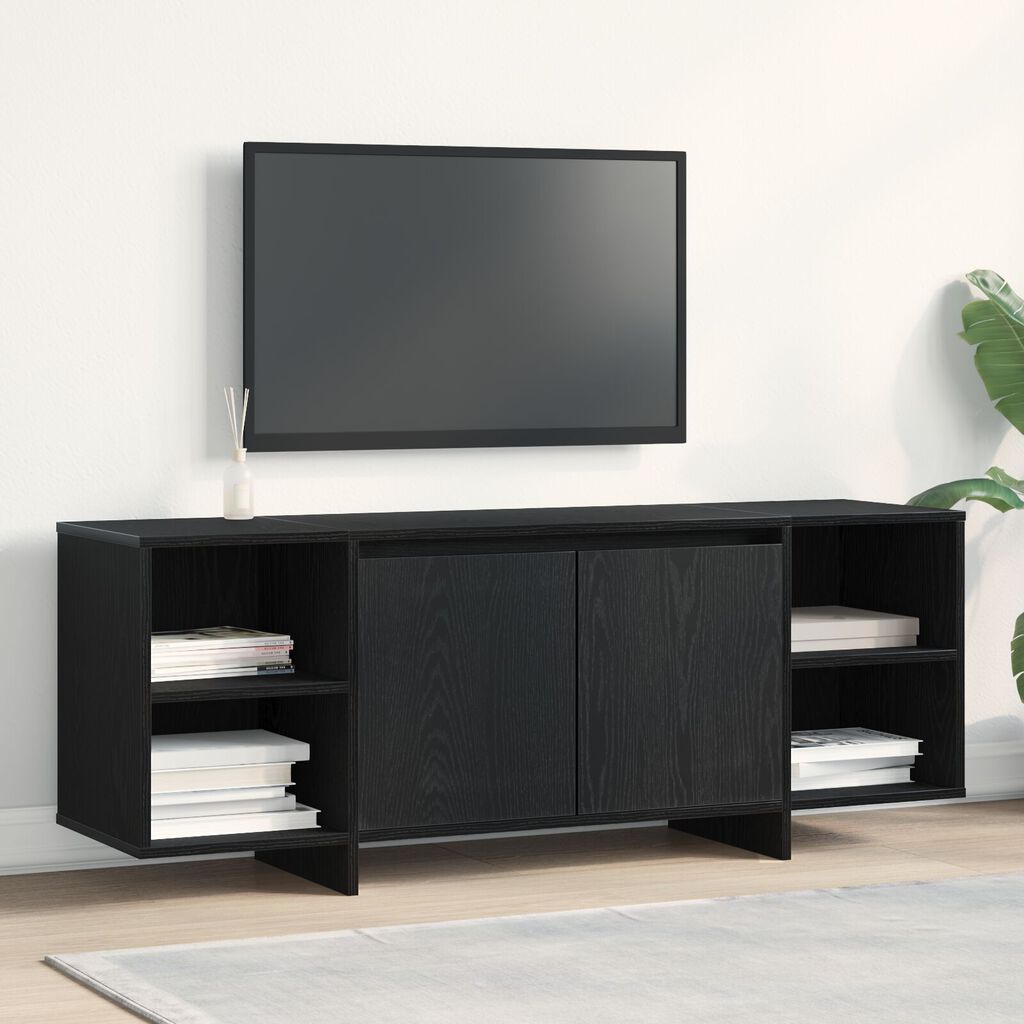 vidaXL Βάση τηλεόρασης - Μαύρη Δρυς - 120x30x40.5 εκ. - Φτιαγμένη από Επεξεργασμένο ξύλο