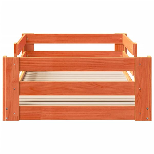 vidaXL Σκελετός Κρεβ. Χωρίς Στρώμα Καφέ Κεριού 100x200 εκ Μασίφ Πεύκο