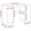 vidaXL Γραφείο Sonoma Δρυς 120x42x76 εκ. από Επεξεργασμένο Ξύλο