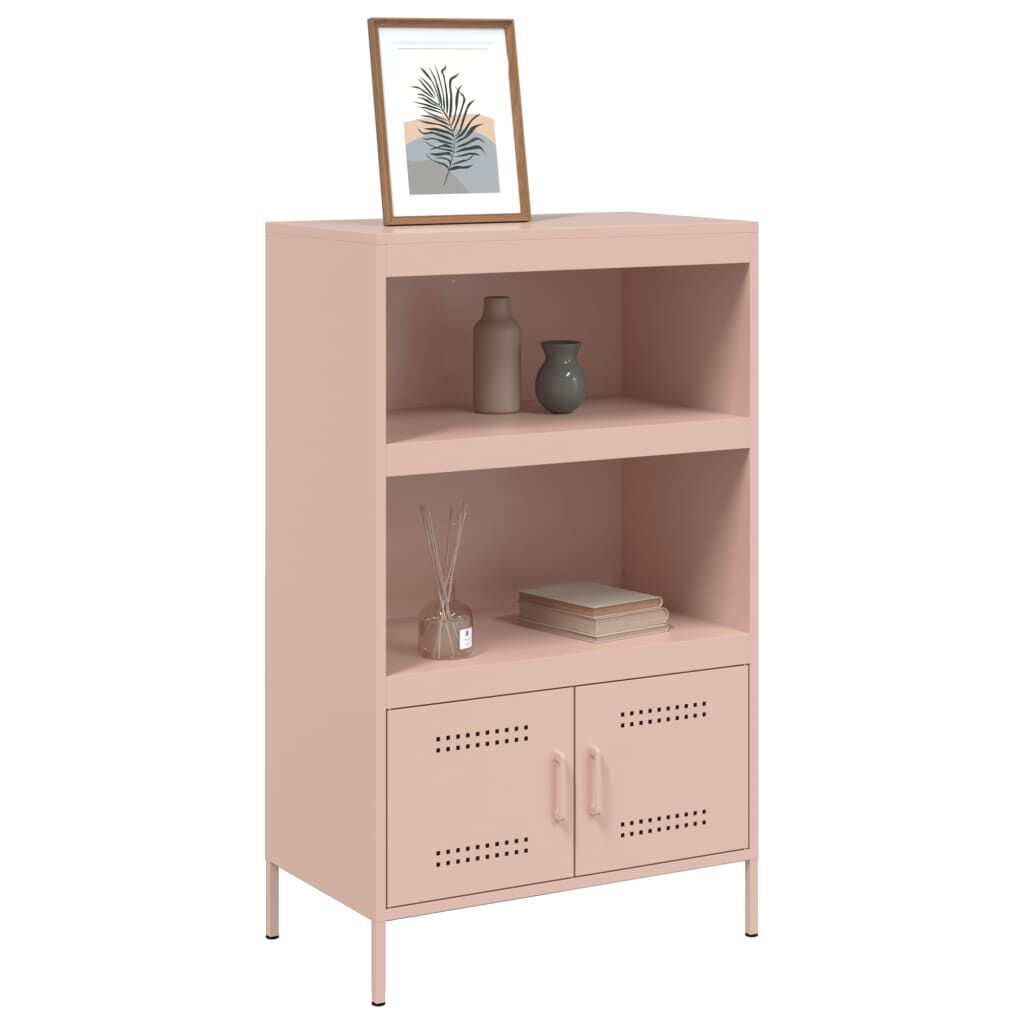 vidaXL Ραφιέρα Ροζ 68x39x113 εκ. από Ατσάλι