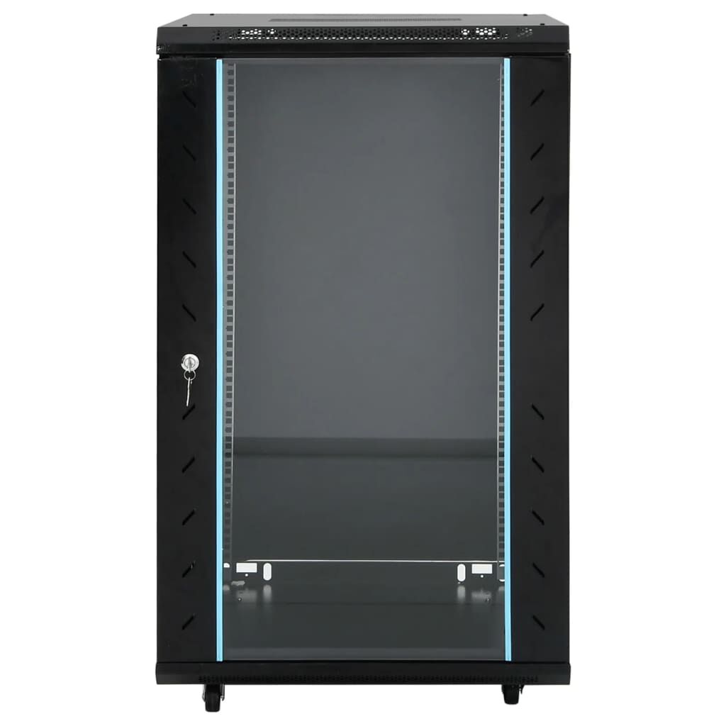 vidaXL Καμπίνα Δικτύου 18U 19" IP20 Μαύρη 60x60x100 εκ.