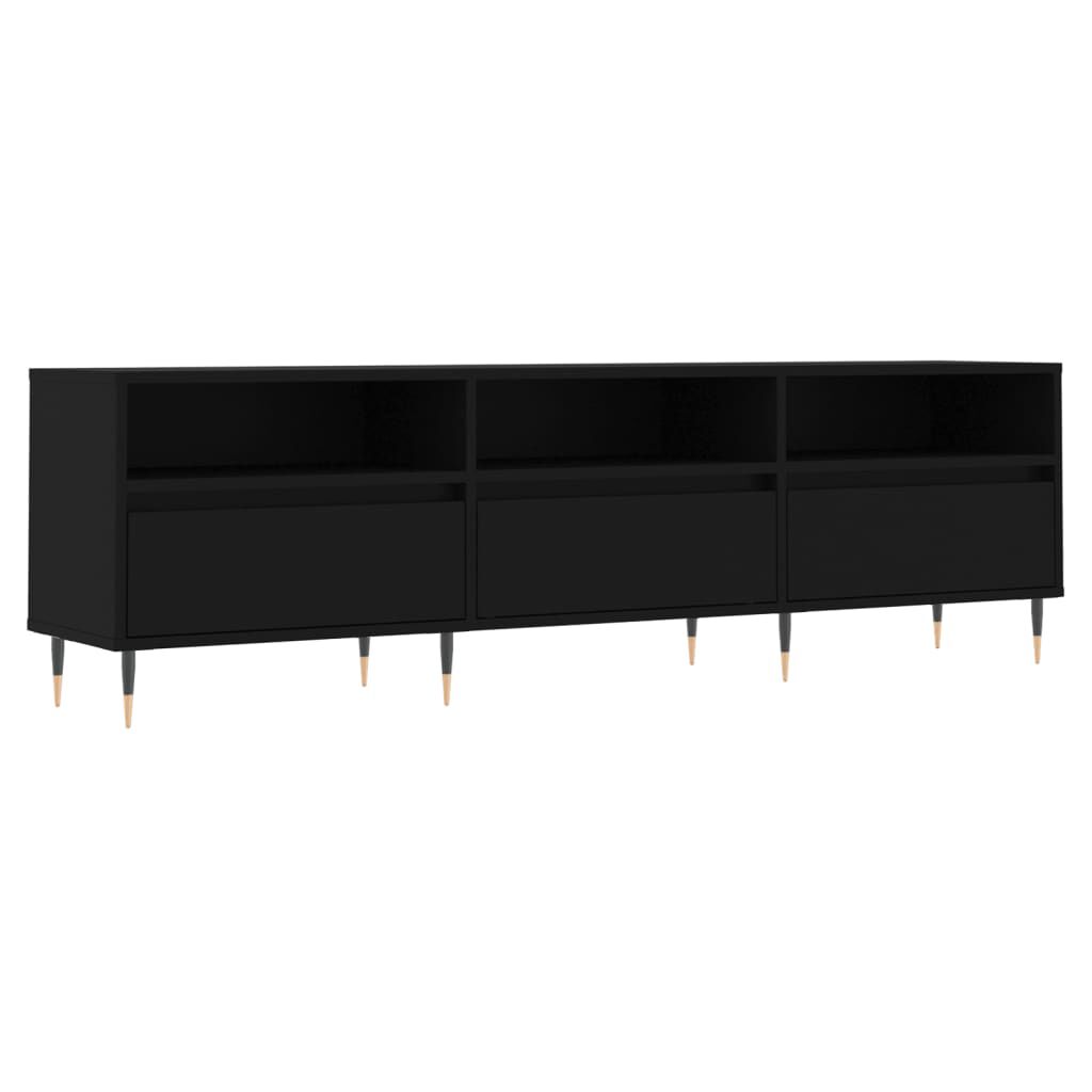 vidaXL Έπιπλο Τηλεόρασης Μαύρο 150x30x44,5 εκ. Επεξεργασμένο Ξύλο