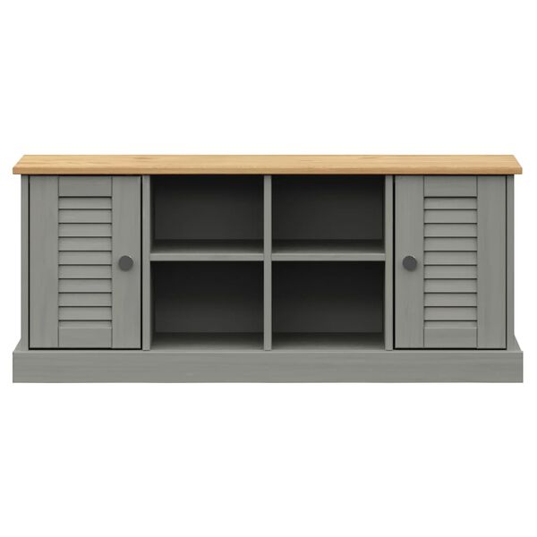 vidaXL Παπουτσοθήκη VIGO Γκρι 106 x 35 x 45 εκ. από Μασίφ Ξύλο Πεύκου