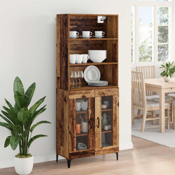 vidaXL Highboard &Pi;&alpha;&lambda;&iota;ό &Xi;ύ&lambda;&omicron; 69,5 x 34 x 180 &epsilon;&kappa;. &Epsilon;&pi;&epsilon;&xi;&epsilon;&rho;&gamma;&alpha;&sigma;&mu;έ&nu;&omicron; &xi;ύ&lambda;&omicron;