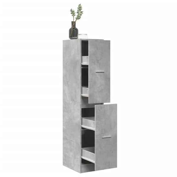 vidaXL Συρταριέρα Γενικής Χρήσης Γκρι Σκυρ.30x41x144,5 εκ. Επεξ. Ξύλο