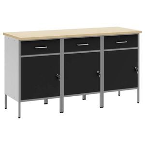 vidaXL &Nu;&tau;&omicron;&upsilon;&lambda;ά&pi;&alpha; &Epsilon;&rho;&gamma;&alpha;&sigma;ί&alpha;&sigmaf; 3 &tau;&epsilon;&mu;. &Mu;&alpha;ύ&rho;&omicron; &kappa;&alpha;&iota; &Gamma;&kappa;&rho;&iota; 150 x 55 x 85 &epsilon;&kappa;