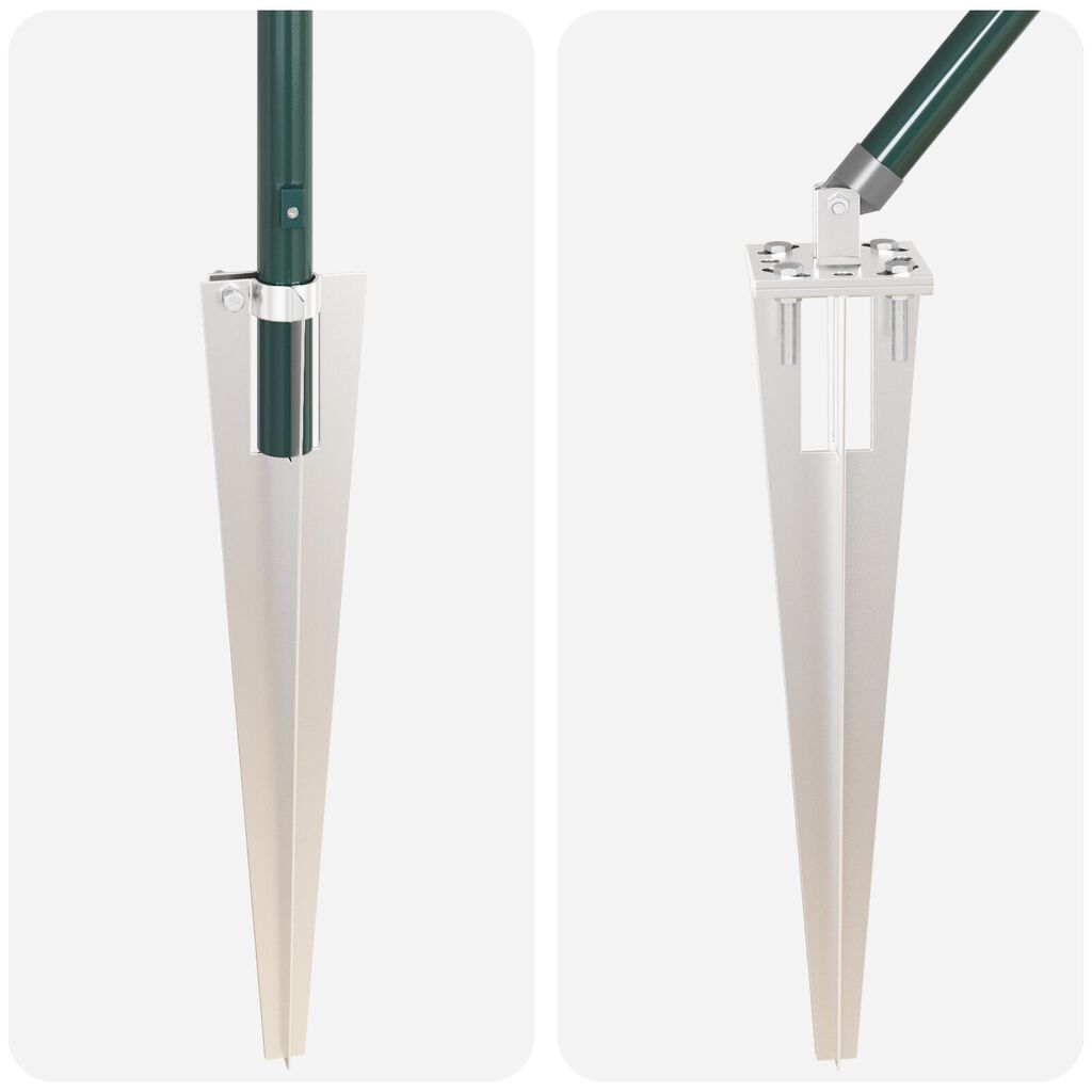 vidaXL Πόposts με Spike 26 τεμάχια Ø32 mm 120 cm Επικαλυμμένο Χάλυβα