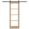 vidaXL Ολισθητή Πόρτα Καφέ 73.5 x 198.5 εκ. Ξύλο και μέταλλο