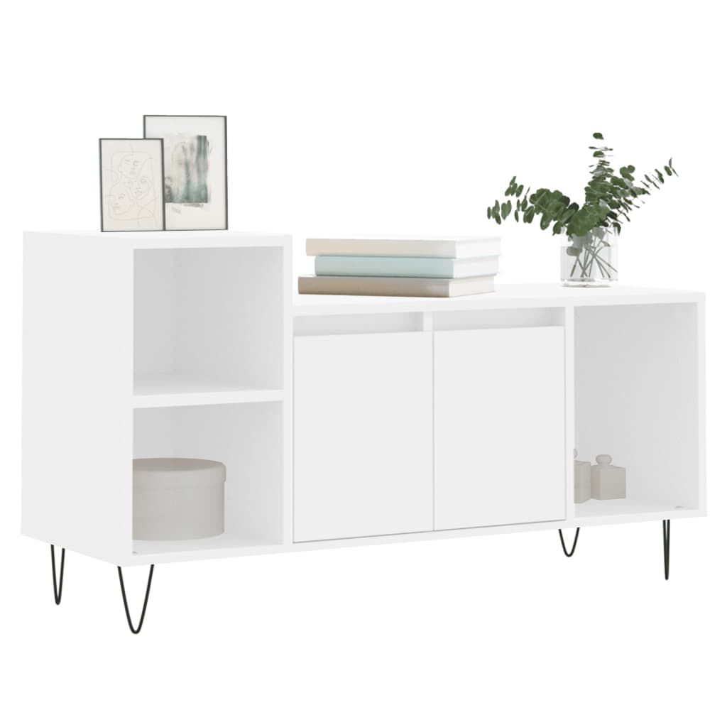 vidaXL Έπιπλο Τηλεόρασης Λευκό 100 x 35 x 55 εκ. Επεξεργασμένο Ξύλο