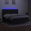 vidaXL &Kappa;&rho;&epsilon;&beta;ά&tau;&iota; Boxspring &mu;&epsilon; &Sigma;&tau;&rho;ώ&mu;&alpha; & LED &Mu;&alpha;ύ&rho;&omicron; 160x200 &epsilon;&kappa;. &Upsilon;&phi;&alpha;&sigma;&mu;ά&tau;&iota;&nu;&omicron;