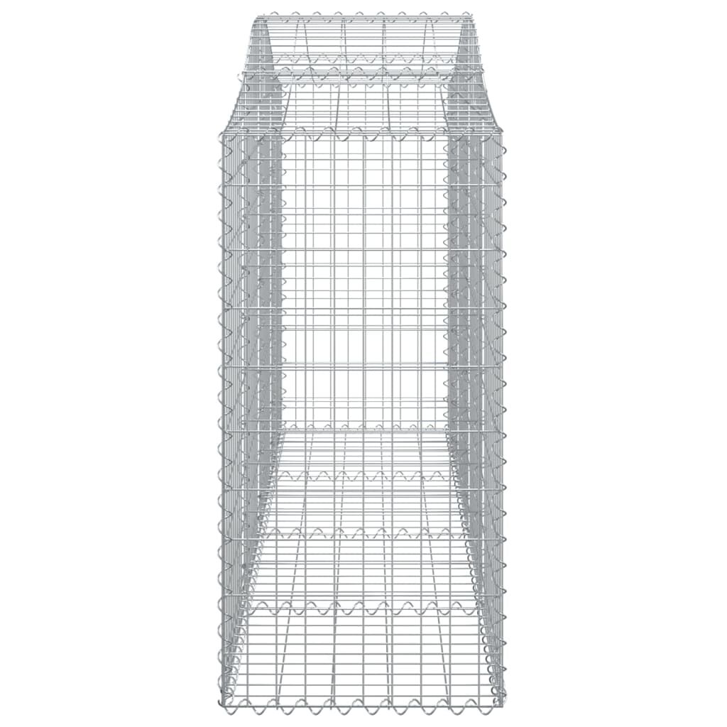vidaXL Συρματοκιβώτια Τοξωτά 2 τεμ. 200x50x100/120 εκ. Γαλβαν. Ατσάλι
