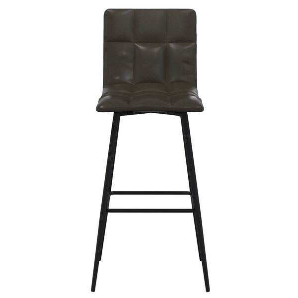 vidaXL Σκαμπό Μπαρ Γκρι από Συνθετικό Δέρμα