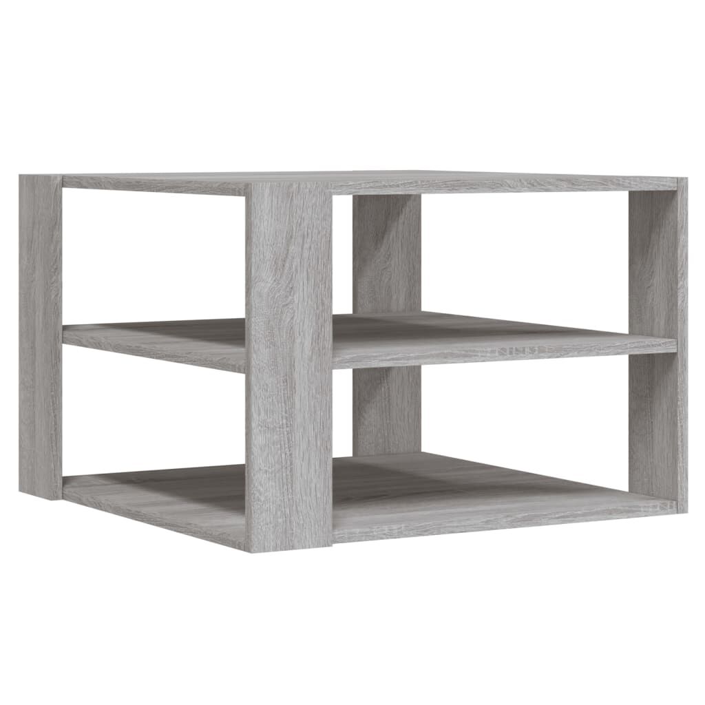 vidaXL Τραπεζάκι Σαλονιού Γκρι Sonoma59,5x59,5x40εκ.Επεξεργασμένο Ξύλο