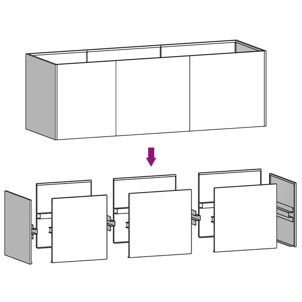 vidaXL Ζαρντινιέρα 120 x 40 x 40 εκ. από Ατσάλι Σκληρυθέν στον Αέρα