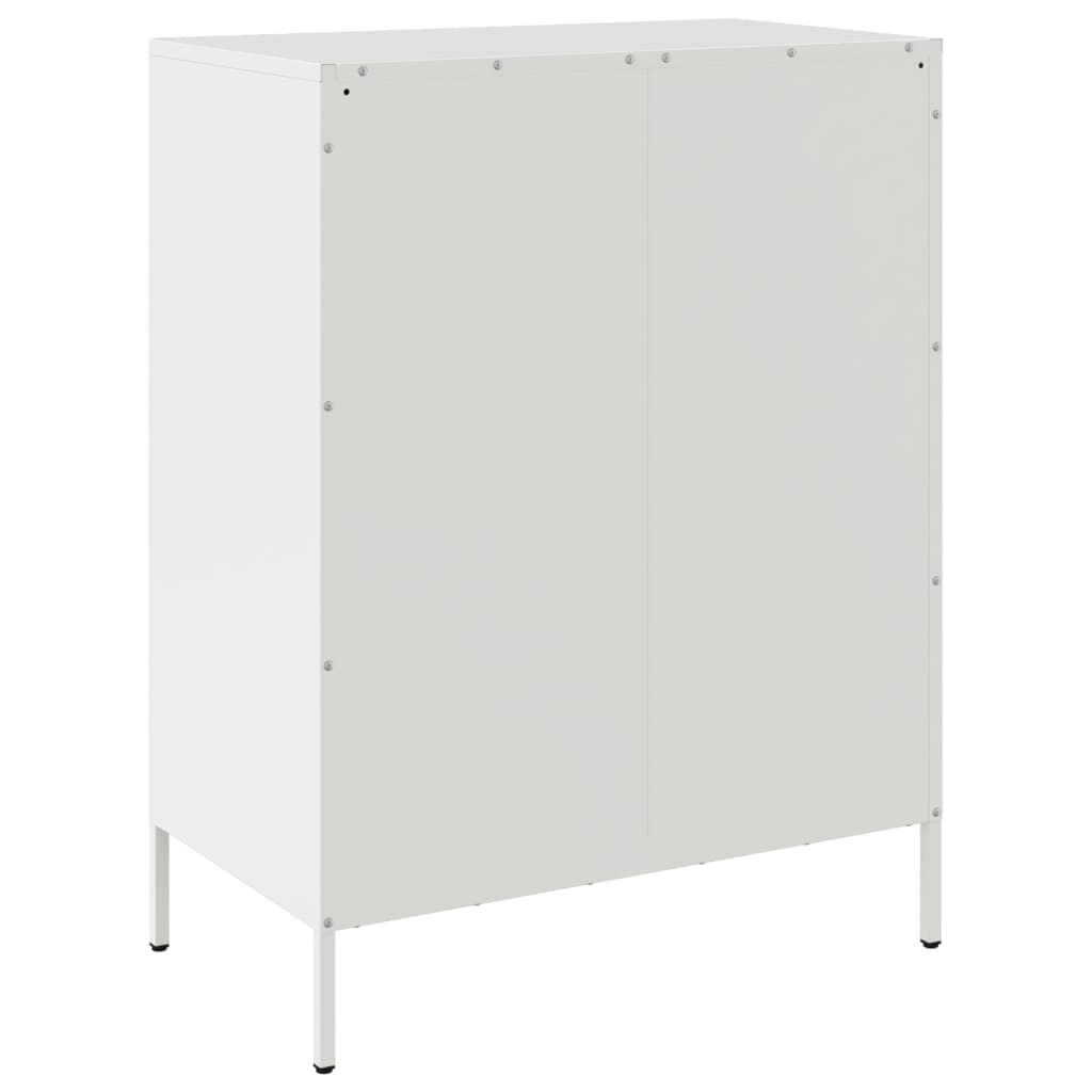 vidaXL Μπουφές Λευκός 68x39x89 εκ. από Ατσάλι