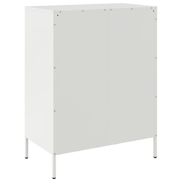 vidaXL Μπουφές Λευκός 68x39x89 εκ. από Ατσάλι