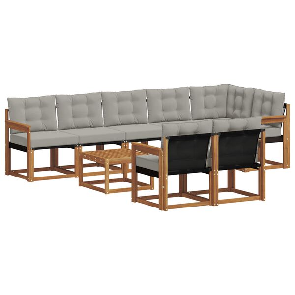 vidaXL &Sigma;&epsilon;&iota;&rho;ά &Kappa;&alpha;&nu;&alpha;&pi;έ &Epsilon;&xi;&omega;&tau;&epsilon;&rho;&iota;&kappa;&omicron;ύ 9 pcs &Phi;&upsilon;&sigma;&iota;&kappa;ό &kappa;&alpha;&iota; &Alpha;&nu;&omicron;&iota;&chi;&tau;ό &Gamma;&kappa;&rho;&iota;