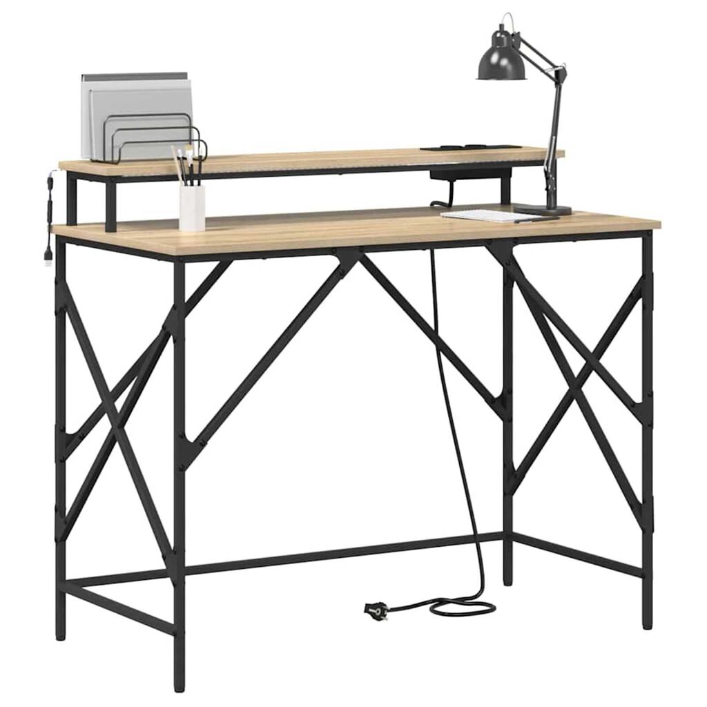 vidaXL Γραφείο Sonoma Δρυς 100 x 50 x 86.5 εκ Επεξεργασμένο ξύλο