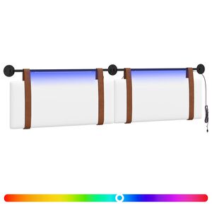 vidaXL &Kappa;&epsilon;&phi;&alpha;&lambda;ά&rho;&iota; &kappa;&rho;&epsilon;&beta;&alpha;&tau;&iota;&omicron;ύ &kappa;&rho;&epsilon;&mu;&alpha;&sigma;&tau;ό &Mu;&epsilon; &phi;&omega;&tau;&iota;&sigma;&mu;ό LED &Lambda;&epsilon;&upsilon;&kappa;ό &Alpha;&nu;&tau;ί&kappa;&alpha; PU