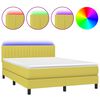 vidaXL &Kappa;&rho;&epsilon;&beta;ά&tau;&iota; Boxspring &mu;&epsilon; &Sigma;&tau;&rho;ώ&mu;&alpha; & LED &Pi;&rho;ά&sigma;&iota;&nu;&omicron; 140x190 &epsilon;&kappa; &Upsilon;&phi;&alpha;&sigma;&mu;ά&tau;&iota;&nu;&omicron;