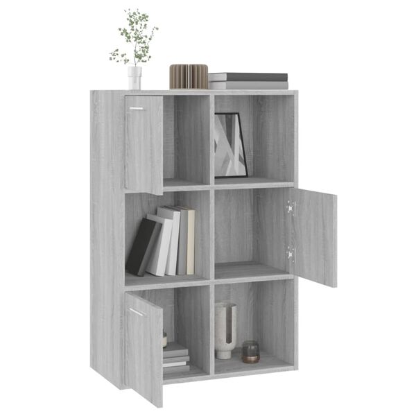 vidaXL Ντουλάπι Αποθήκευσης Γκρι Sonoma 60 x 29,5 x 90 εκ.