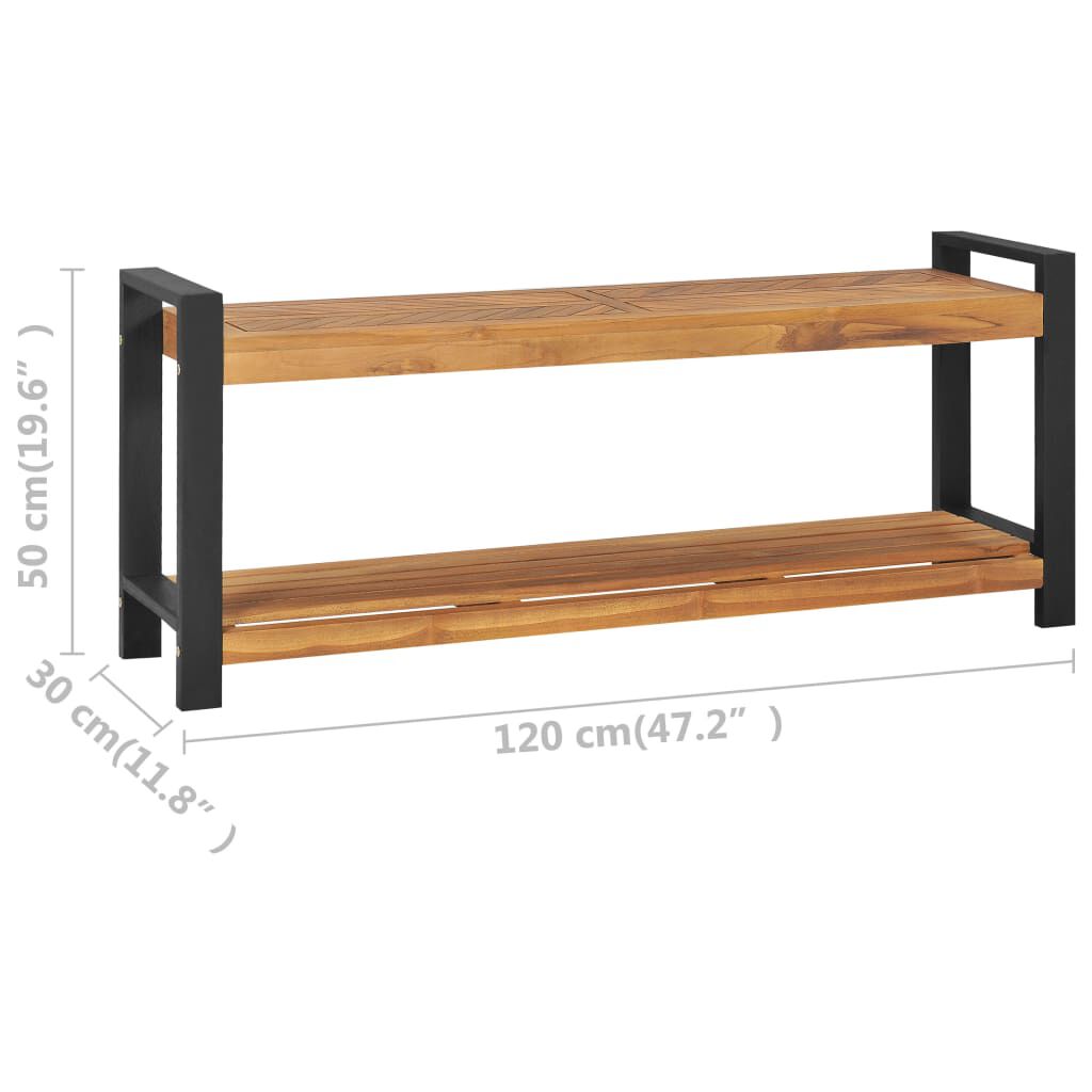 vidaXL Παγκάκι 120 εκ. από Μασίφ Ξύλο Teak