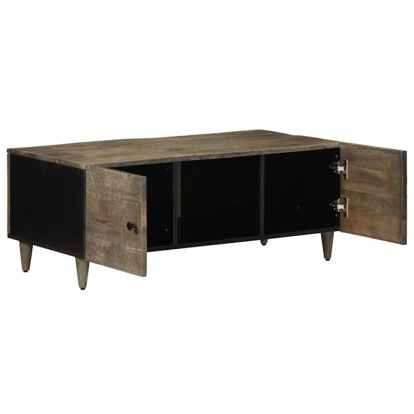 vidaXL Τραπεζάκι σαλονιού ανοιχτό γκρι 100x54x40 cm μασίφ ξύλο Mango