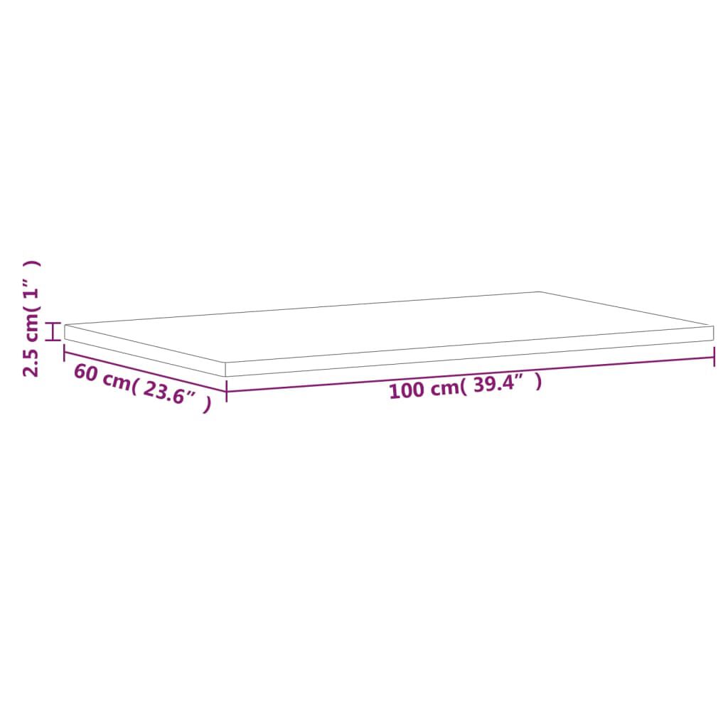 vidaXL Πάγκος Μπάνιου 100x60x2,5 εκ. από Μασίφ Ξύλο Οξιάς