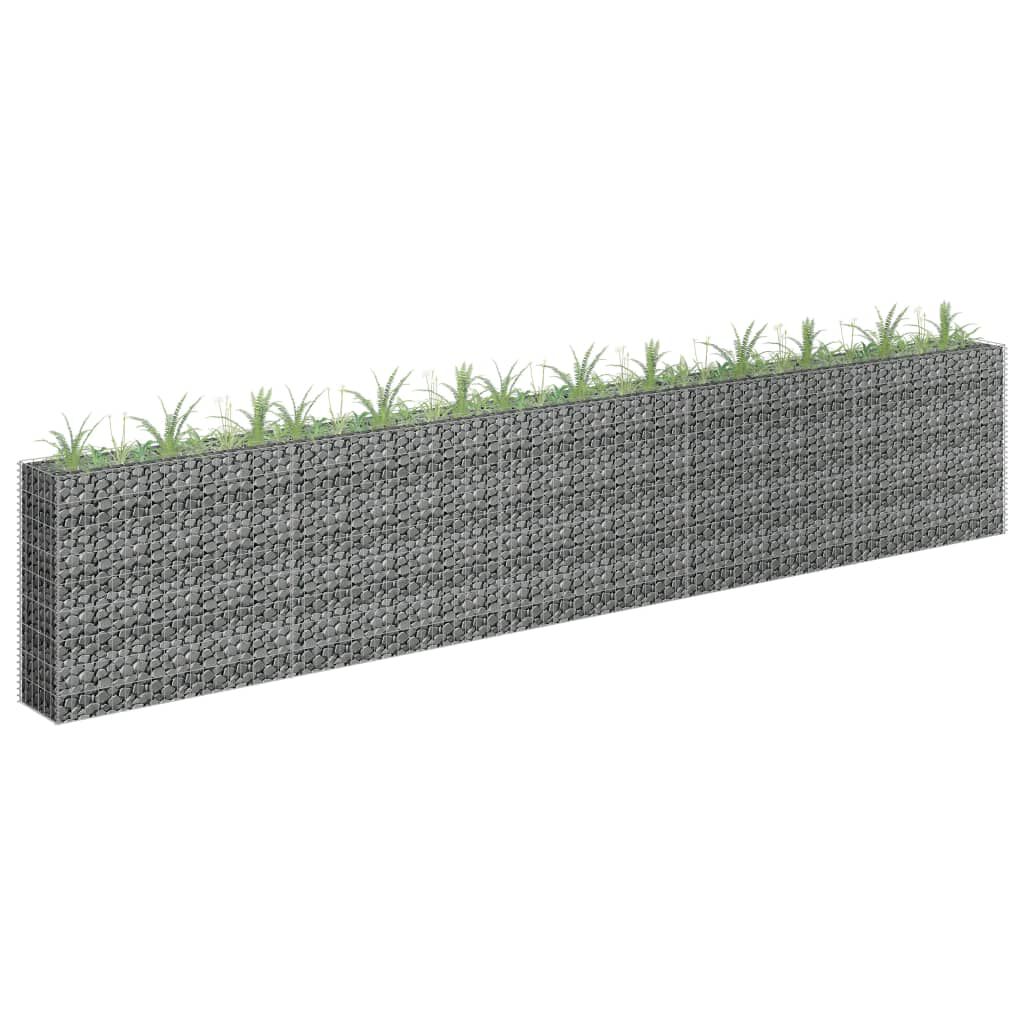 vidaXL Συρματοκιβώτιο-Γλάστρα Υπερυψωμένη 450x30x90 εκ. Γαλβ. Χάλυβας