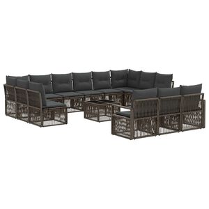 vidaXL &Sigma;&epsilon;&tau; &Kappa;&alpha;&nu;&alpha;&pi;έ &Kappa;ή&pi;&omicron;&upsilon; 14 pcs &Gamma;&kappa;&rho;&iota; &sigma;&upsilon;&nu;&theta;&epsilon;&tau;&iota;&kappa;ό &rho;&alpha;&tau;ά&nu;