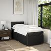 vidaXL Κρεβάτι Boxspring με Στρώμα Μαύρο 80 x 200 εκ. Υφασμάτινο