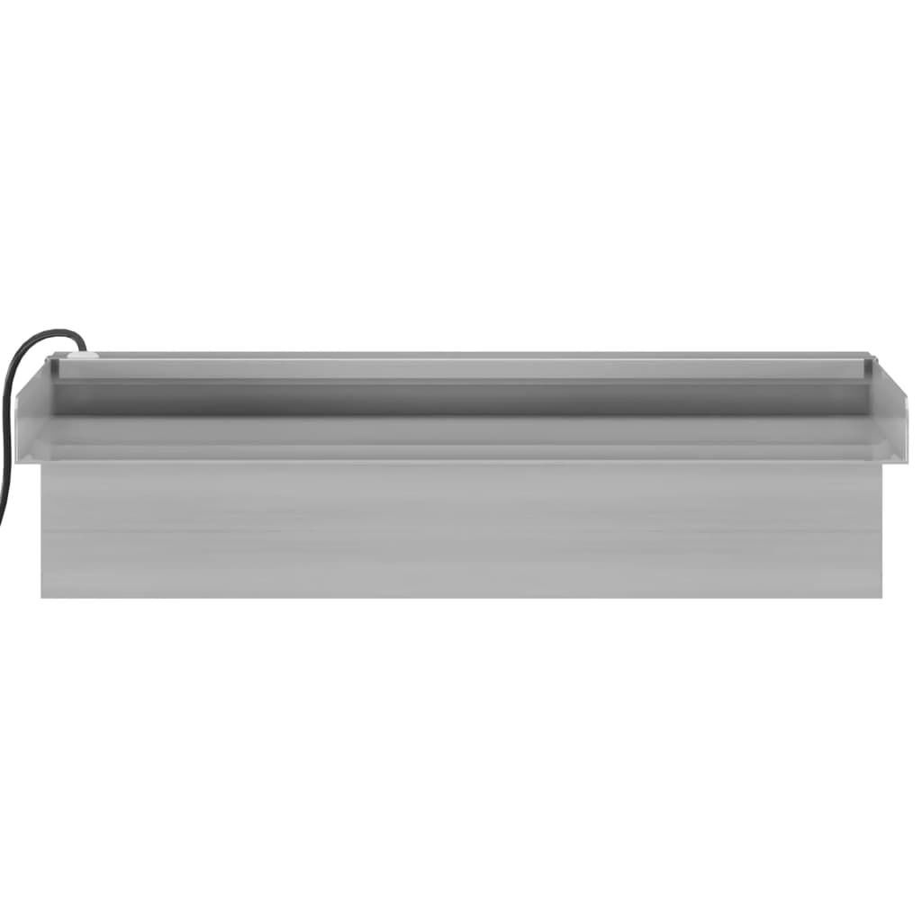 vidaXL Σιντριβάνι Καταρράκτης Πισίνας με RGB LED 30 εκ Ανοξειδ. Ατσάλι