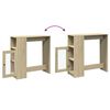 vidaXL Τραπέζι Μπαρ με Ράγες Sonoma Δρυς 101x40x103,5 εκ Επεξεργ. Ξύλο