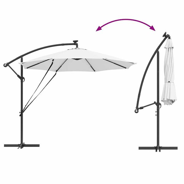vidaXL Ομπρέλα Cantilever Banana Άμμος 294 x 294 x 248 cm