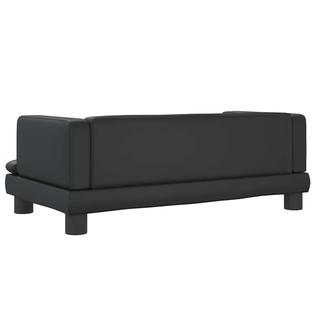 vidaXL Κρεβάτι Σκύλου Μαύρο 80 x 45 x 30 εκ. από Συνθετικό Δέρμα