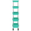 vidaXL Τρόλεϊ Κουζίνας 5 Επιπέδων Τιρκουάζ 42 x 29 x 128εκ. Σίδερο/ABS