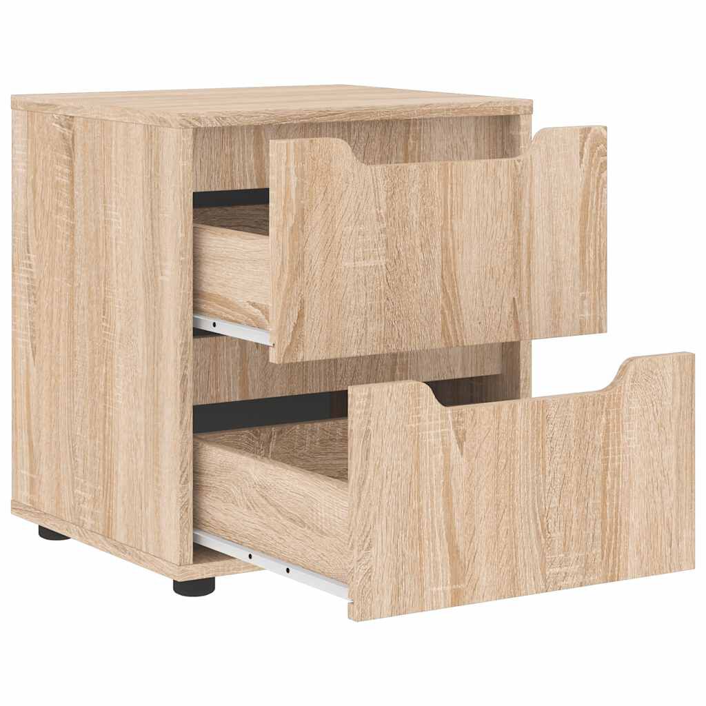 vidaXL κομοδίνο VISNES Sonoma Δρυς 45x40x50 cm Επεξεργασμένο ξύλο
