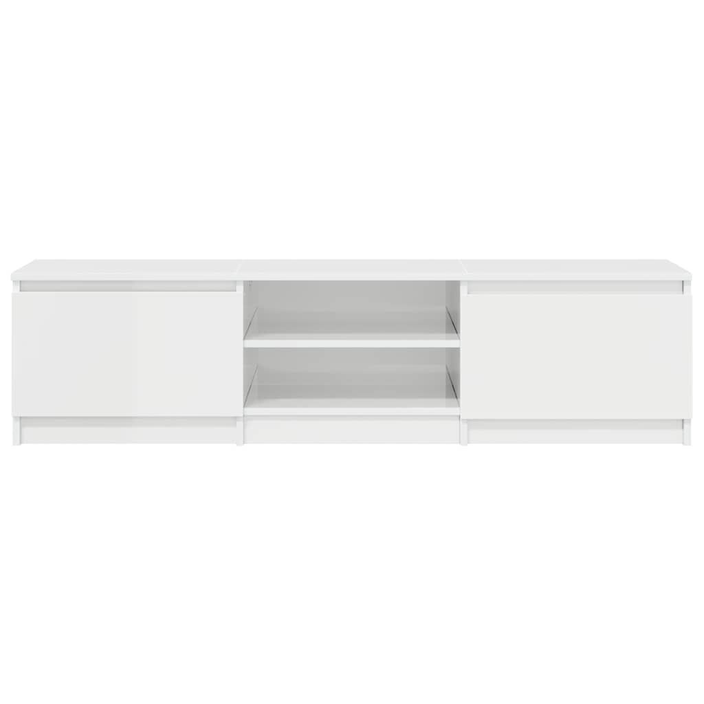 vidaXL Έπιπλο Τηλεόρασης Γυαλιστερό Λευκό 140x40x35,5 εκ. Επεξ. Ξύλο