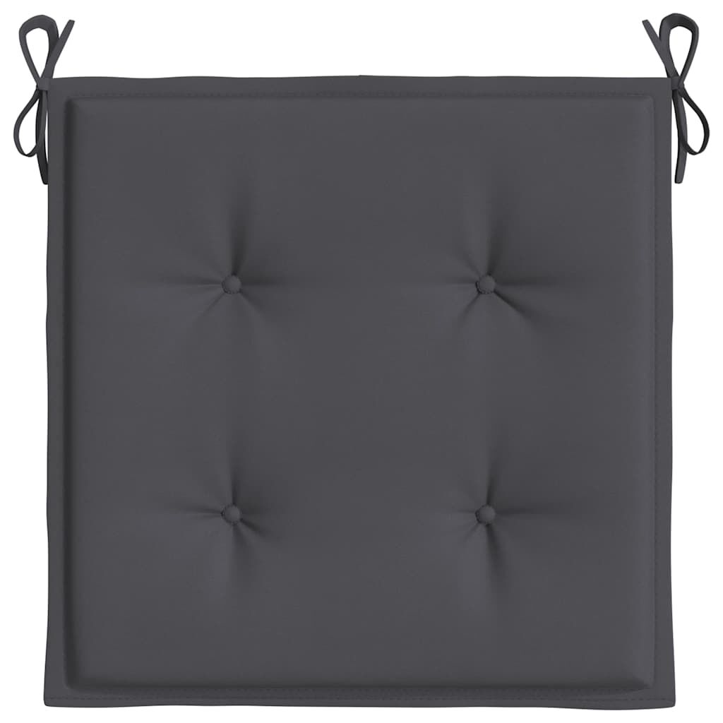 vidaXL Μαξιλάρια Καρέκλας Κήπου 2τεμ Ανθρακί 50x50x4 εκ. Oxford Ύφασμα