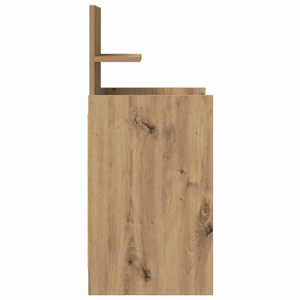 vidaXL Κομοδίνο με 2 συρτάρια Αρτισιανή Δρυς 38x34x80 εκ.