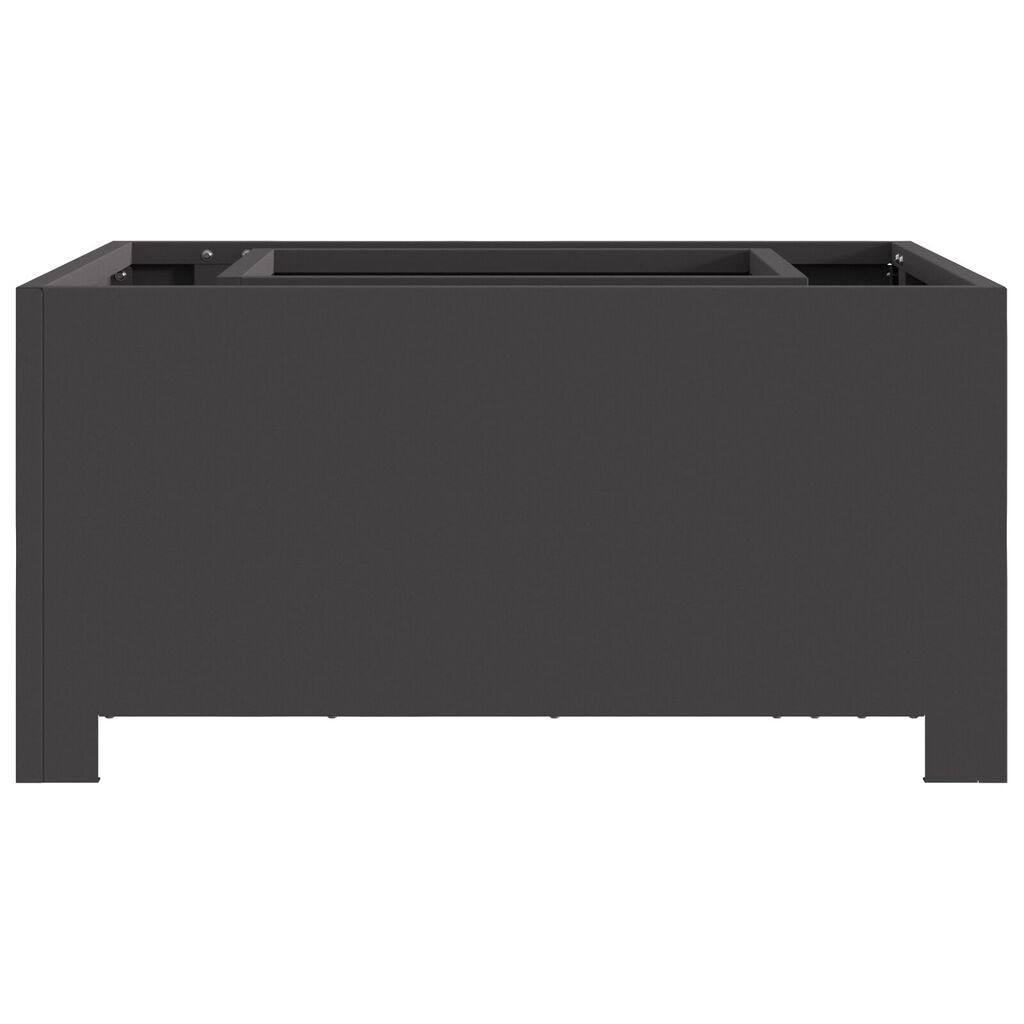 vidaXL Τζάκι Τετράγωνο Μαύρο 60x60x30 εκ. Σίδηρος